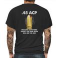 45 Acp Mens Back Print T-shirt