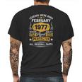 45 Years Old Legends February 1977 Vintage 45Th Birthday Mens Back Print T-shirt