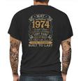 47Th Birthday Gift 47 Years Old Retro Vintage May 1974 Ver2 Mens Back Print T-shirt