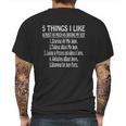 5 Things I Like Jeep Tshirt Mens Back Print T-shirt