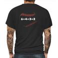 6 4 3 2 Double Play Baseball Player Gift Baseball Saying Mens Back Print T-shirt