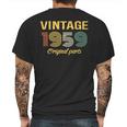 60Th Birthday Gift Vintage 1959 Classic Mens Back Print T-shirt