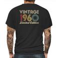 62Nd Birthday Gift 1960 Vintage Limited Edition 62 Years Old Mens Back Print T-shirt