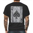 Ace Of Spades Card Gambling Poker Vintage Graphic Mens Back Print T-shirt