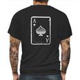 Ace Of Spades Poker Playing Card Halloween Costume Mens Back Print T-shirt