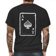 Ace Of Spades Poker Playing Card Halloween Costume Mens Back Print T-shirt