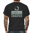 Achievement Unlocked New Character Created Mens Back Print T-shirt