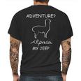 Adventure Alpaca My Jeep Road Trip Adventures Mens Back Print T-shirt