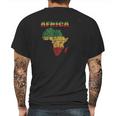 African Continent Afro American Reggae Flag Mens Back Print T-shirt