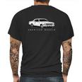 Aggressive Thread 1966 Chevelle American Muscle Car Mens Back Print T-shirt