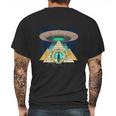 Ancient Astronaut Egyptian Pyramid Alien Conspiracy Theory Mens Back Print T-shirt