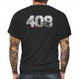 Area Code 408 San Jose CaliforniaMens Back Print T-shirt