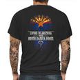 Arizona Home North Dakota Roots State Tree Flag Gift Mens Back Print T-shirt