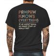 Ateesdas Pawpaw Know Everything Vintage Pawpaw Mens Back Print T-shirt