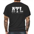 Atl Atlanta Skyline Pride Black And White Mens Back Print T-shirt