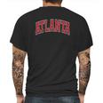 Atlanta Georgia Ga Varsity Style Red Text Mens Back Print T-shirt