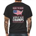 Back To Back Undefeated World War Champs Graphic Design Printed Casual Daily Basic Mens Back Print T-shirt