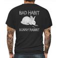 Bad Habit Bunny Rabbit Cocaine Mens Back Print T-shirt