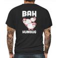 Bah Humbug Sheep Santa Hat T-Shirt Mens Back Print T-shirt