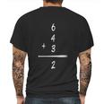 Baseball Math 6 4 3 2 Double Play Cute Softball Game Mens Back Print T-shirt