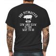 Bbq Pitmaster Low And Slow Is The Way To Go Collegiate Mens Back Print T-shirt