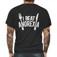 I Beat Anorexia Big Mens Back Print T-shirt