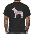 Belgian Malinois Dog Silhouette Mens Back Print T-shirt