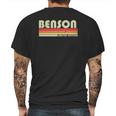 Benson Surname Funny Retro Vintage 80S 90S Reunion Mens Back Print T-shirt