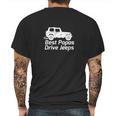 Mens The Best Papas Drive Jeeps Funny True Mens Back Print T-shirt