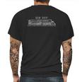 Big Boy 4000 Class Steam Locomotive American Train Blueprint Mens Back Print T-shirt