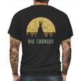 Big Chungus Funny Gift Retro Vintage Sunset Meme Video Game Gift Mens Back Print T-shirt