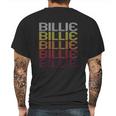 Billie Retro Wordmark Pattern Vintage Style Mens Back Print T-shirt