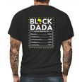 Black Dada Nutritional Facts King Dad Juneteenth 1865 Mens Back Print T-shirt