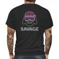 Black Macho Man Savage Face Mens Back Print T-shirt