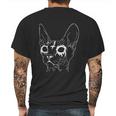 Black Metal Sphynx Cat Goth And Death Metal Mens Back Print T-shirt