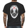 Black Mil Mascaras Lucha Libre Wrestling Gear Mens Back Print T-shirt