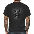 Black Widow Spider Web Skull Mens Back Print T-shirt