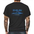 Blue 1966 Gt350 Shelby Mustang Mens Back Print T-shirt