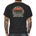 Born 1996 25Th Birthday Gift 25 Years Old Gift Mens Back Print T-shirt