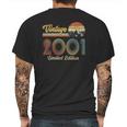 Born In 2001 21 Years Old Gifts Made In 2001 21St Birthday Mens Back Print T-shirt