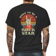 Born To Be Rock Star Hand Horns Vintage Retro Mens Back Print T-shirt