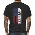 Braap American Flag Mens Back Print T-shirt