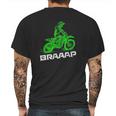 Brap Braap 2Stroke Send It Motocross Dirt Bike Green Et3 Mens Back Print T-shirt