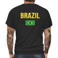 Brasil Brazilian Flag Brazil Mens Back Print T-shirt