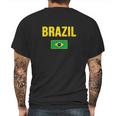 Brasil Brazilian Flag Brazil Souvenir Gift Camiseta Mens Back Print T-shirt