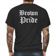 Brown Pride Old English Mens Back Print T-shirt