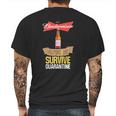 Budweiser Helping Me Survive Quarantine Mens Back Print T-shirt