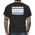 Bullet Hole Chicago Flag T-Shirts Mens Back Print T-shirt