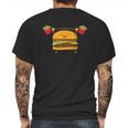 Burger Lifting Fries Funny Food Snatch Squat Barbell Weight Mens Back Print T-shirt