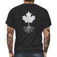 Canadian Roots Maple Leaf Canada Flag Design For Canadiens Mens Back Print T-shirt